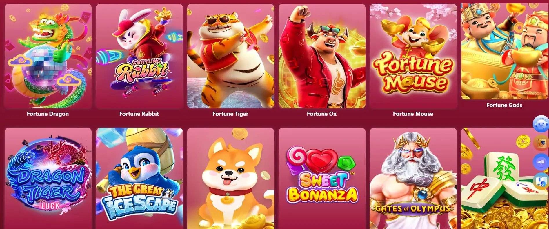 Free Play demo interface on 4d singapore showing slot game lobby with demo credits